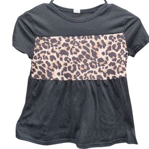 SHEIN baby doll short sleeve colorblock top Size 10 yr